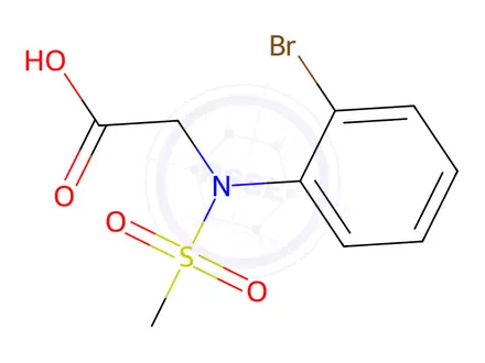 Chemical structure of N-(2-Bromophenyl)-N-(methylsulfonyl)glycine
