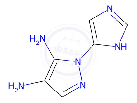 Chemical structure of 1-(1H-Imidazol-4-yl)-1H-pyrazole-4,5-diamine