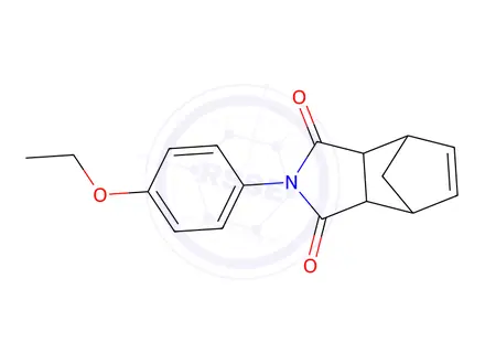 Chemical structure of 2-(4-Ethoxyphenyl)-3a,4,7,7a-tetrahydro-4,7-methano-1H-isoindole-1,3(2H)-dione