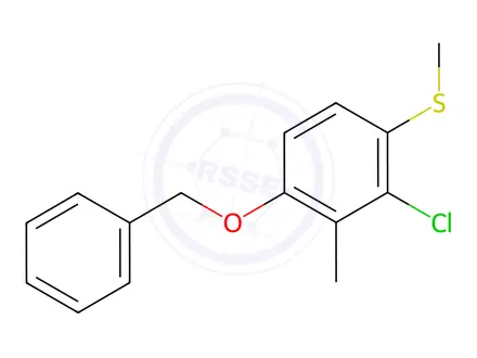 Chemical structure of Benzene, 2-chloro-3-methyl-1-(methylthio)-4-(phenylmethoxy)-