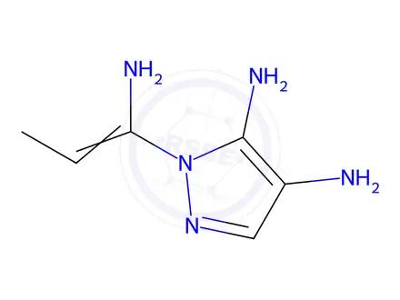 Chemical structure of 1-(1-Aminoprop-1-en-1-yl)-1H-pyrazole-4,5-diamine