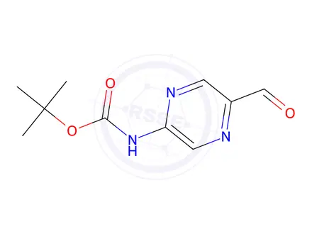 Chemical structure of (5-Formyl-pyrazin-2-yl)-carbamic Acid tert-butyl ester
