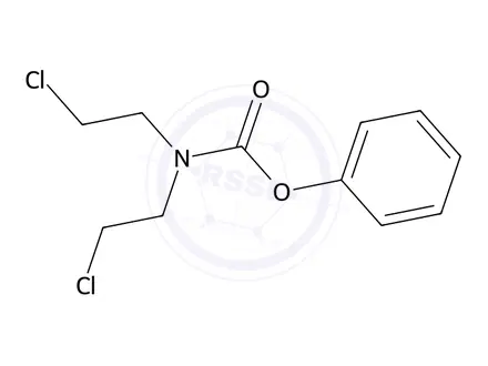 Chemical structure of N,n-bis-(2-chloroethyl)-carbamic acid phenyl ester