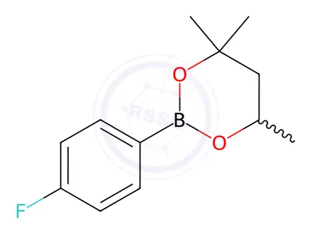 Chemical structure of 2-(4-Fluorophenyl)-4,4,6-trimethyl-1,3,2-dioxaborinane