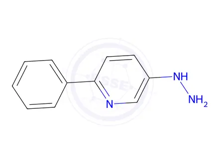 Chemical structure of 5-Hydrazino-2-phenylpyridine hydrochloride