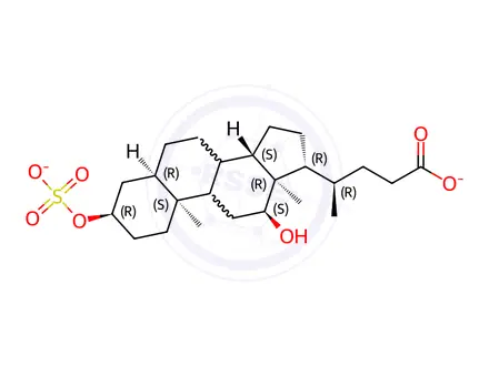 Chemical structure of Deoxycholic Acid 3-O-Sulfate Disodium Salt