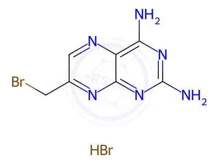 Chemical structure of 7-(Bromomethyl)pteridine-2,4-diamine Hydrobromide