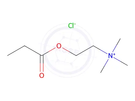 Chemical structure of PROPIONYLCHOLINE CHLORIDE
