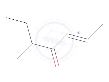 Chemical structure of 5-Methyl-2-hepten-4-one, predominantly trans