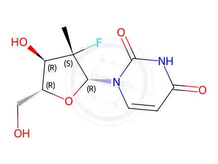 Chemical structure of 2’-epi-Sofosbuvir Desphosphate
