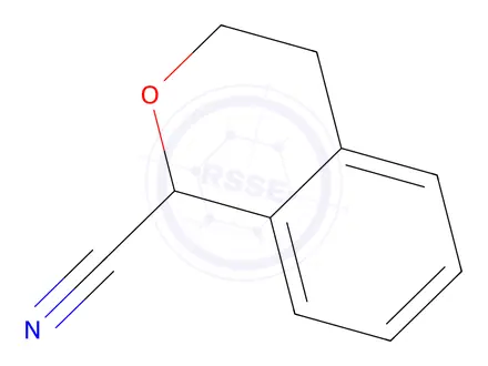 Chemical structure of 3,4-dihydro-1H-2-benzopyran-1-carbonitrile