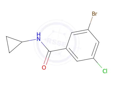 Chemical structure of 3-Bromo-5-chloro-N-cyclopropylbenzamide