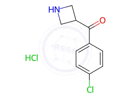 Chemical structure of azetidin-3-yl(4-chlorophenyl)methanone hydrochloride