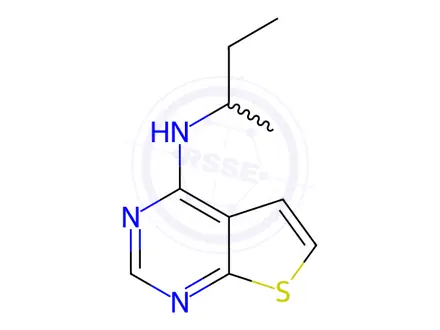 Chemical structure of N-(sec-butyl)thieno[2,3-d]pyrimidin-4-amine