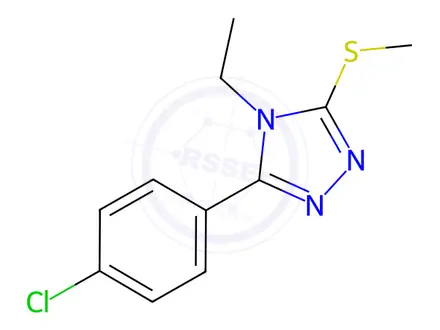 Chemical structure of 3-(4-Chlorophenyl)-4-ethyl-5-(methylthio)-4H-1,2,4-triazole