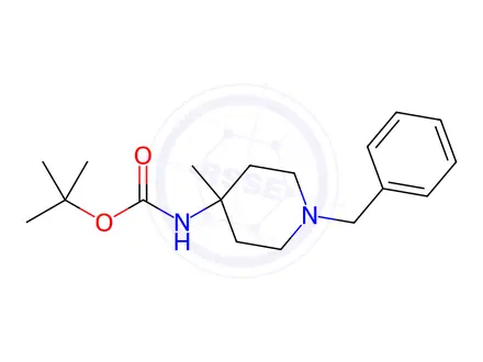 Chemical structure of tert-butyl (1-benzyl-4-methylpiperidin-4- yl)carbamate
