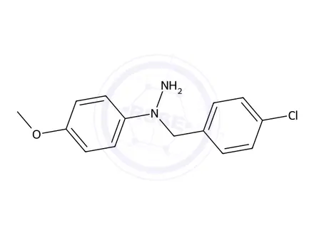 Chemical structure of 1-(4-Chlorobenzyl)-1-(4-methoxyphenyl)hydrazine