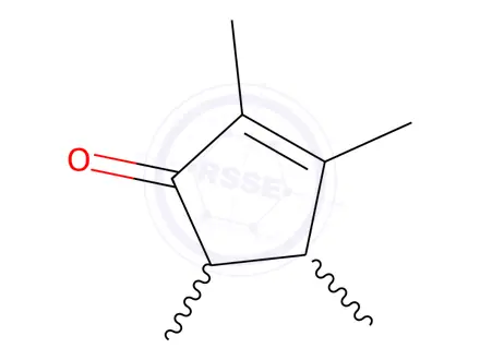 Chemical structure of TRANS-2,3,4,5-TETRAMETHYL-2-CYCLOPENTENONE