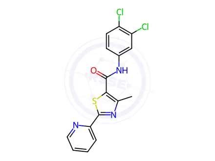 Chemical structure of n-(3,4-Dichlorophenyl)-4-methyl-2-(pyridin-2-yl)thiazole-5-carboxamide