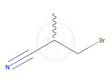 Chemical structure of 3-Bromo-2-Methylpropanenitrile