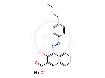 Chemical structure of sodium 4-[(4-butylphenyl)azo]-3-hydroxy-2-naphthoate