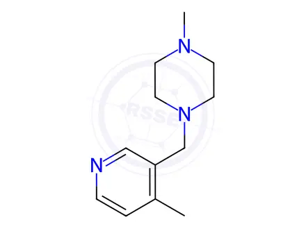 Chemical structure of 1-Methyl-4-((4-methylpyridin-3-yl)methyl)piperazine