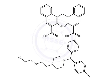 Chemical structure of Hydroxyzine Pamoate (1334006)
