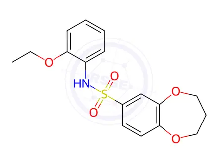 Chemical structure of N-(2-Ethoxyphenyl)-3,4-dihydro-2H-benzo[b][1,4]dioxepine-7-sulfonamide