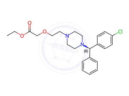 Chemical structure of Levocetirizine Ethyl Ester