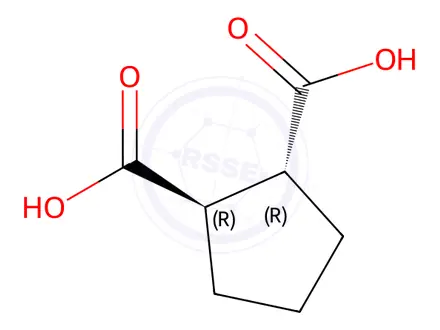 Chemical structure of Trans-1,2-Cyclopentanedicarboxylic Acid