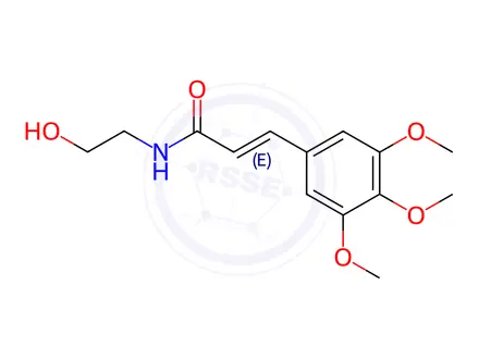 Chemical structure of N-(2-Hydroxyethyl)-3-(3,4,5-trimethoxyphenyl)propenamide
