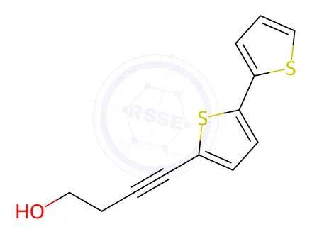 Chemical structure of 5-(4-hydroxybut-1-ynyl)-2,2-bithiophene