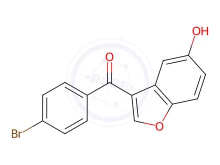 Chemical structure of (4-Bromophenyl)(5-hydroxy-1-benzofuran-3-yl)methanone