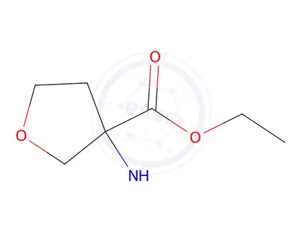 Chemical structure of Ethyl 3-(methylamino)tetrahydrofuran-3-carboxylate