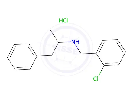 Chemical structure of rac Clobenzorex Hydrochloride