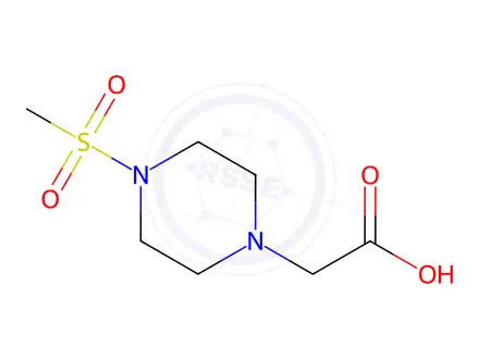 Chemical structure of 2-(4-Methanesulfonylpiperazin-1-yl)acetic acid