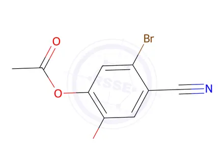 Chemical structure of 5-Bromo-4-cyano-2-methoxyphenyl acetate