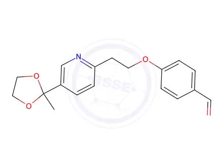 Chemical structure of 184766-55-0 4-{2-[5-(2-Methyl-1,3-dioxolan-2-yl)pyridin-2-yl]ethoxy}benzaldehyde DTXSID70403009