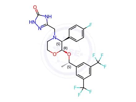 Chemical structure of (1S,2R,3S)-Aprepitant
