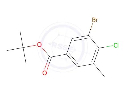 Chemical structure of tert-Butyl 3-bromo-4-chloro-5-methylbenzoate