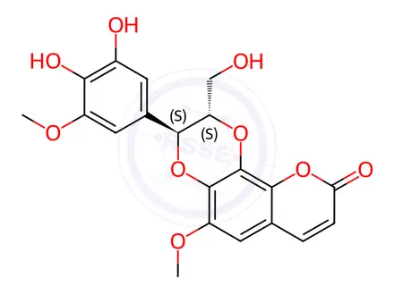 Chemical structure of 5'-Demethylaquillochin