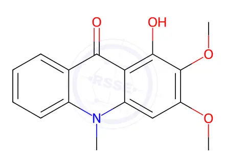 Chemical structure of 1-Hydroxy-2,3-Dimethoxy-10-Methylacridin-9(10H)-One