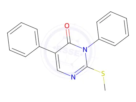 Chemical structure of 2-(Methylthio)-3,5-diphenylpyrimidin-4(3H)-one