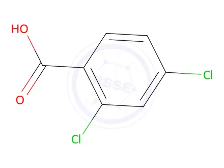 Chemical structure of 2,4-Dichlorobenzoic acid