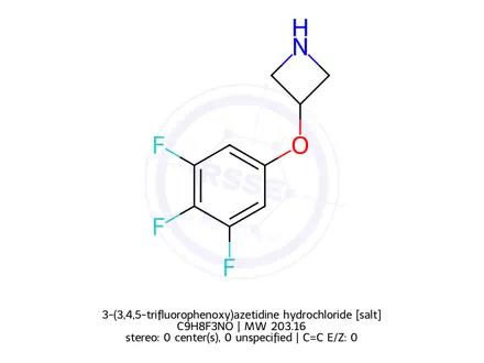Chemical structure of Azetidine, 3-(3,4,5-trifluorophenoxy)-