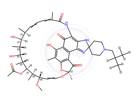 Chemical structure of Rifabutin-d7