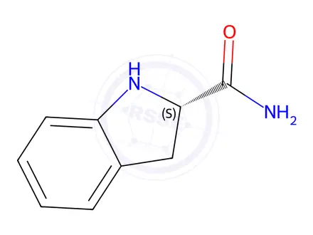 Chemical structure of (2S)-2,3-Dihydro-1H-indole-2-carboxamide