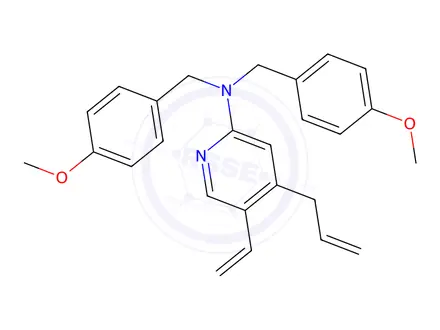 Chemical structure of (4-allyl-5-vinyl-pyridin-2-yl)-bis-(4-methoxy-benzyl)-amine