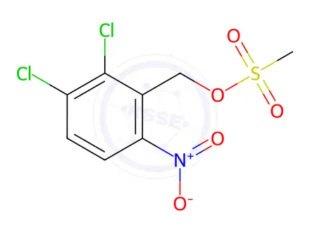 Chemical structure of 2,3-Dichloro-6-nitrobenzyl Methanesulfonate