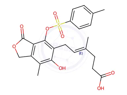 Chemical structure of 4-Desmethyl-6-tosylmycophenolic Acid